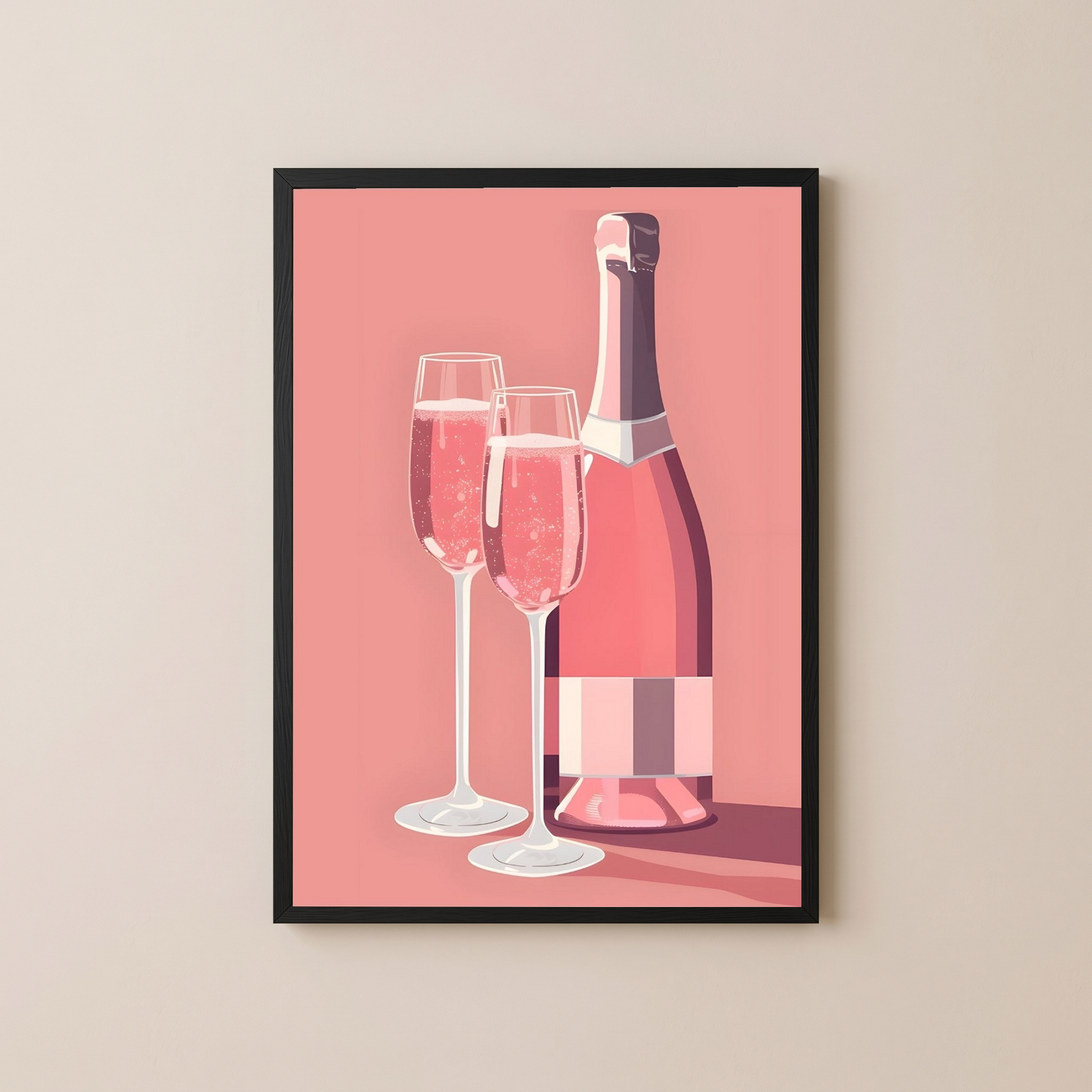 Rosé Rendezvous Wall Art Print — French Pink Wine Poster