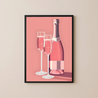 Rosé Rendezvous Wall Art Print — French Pink Wine Poster