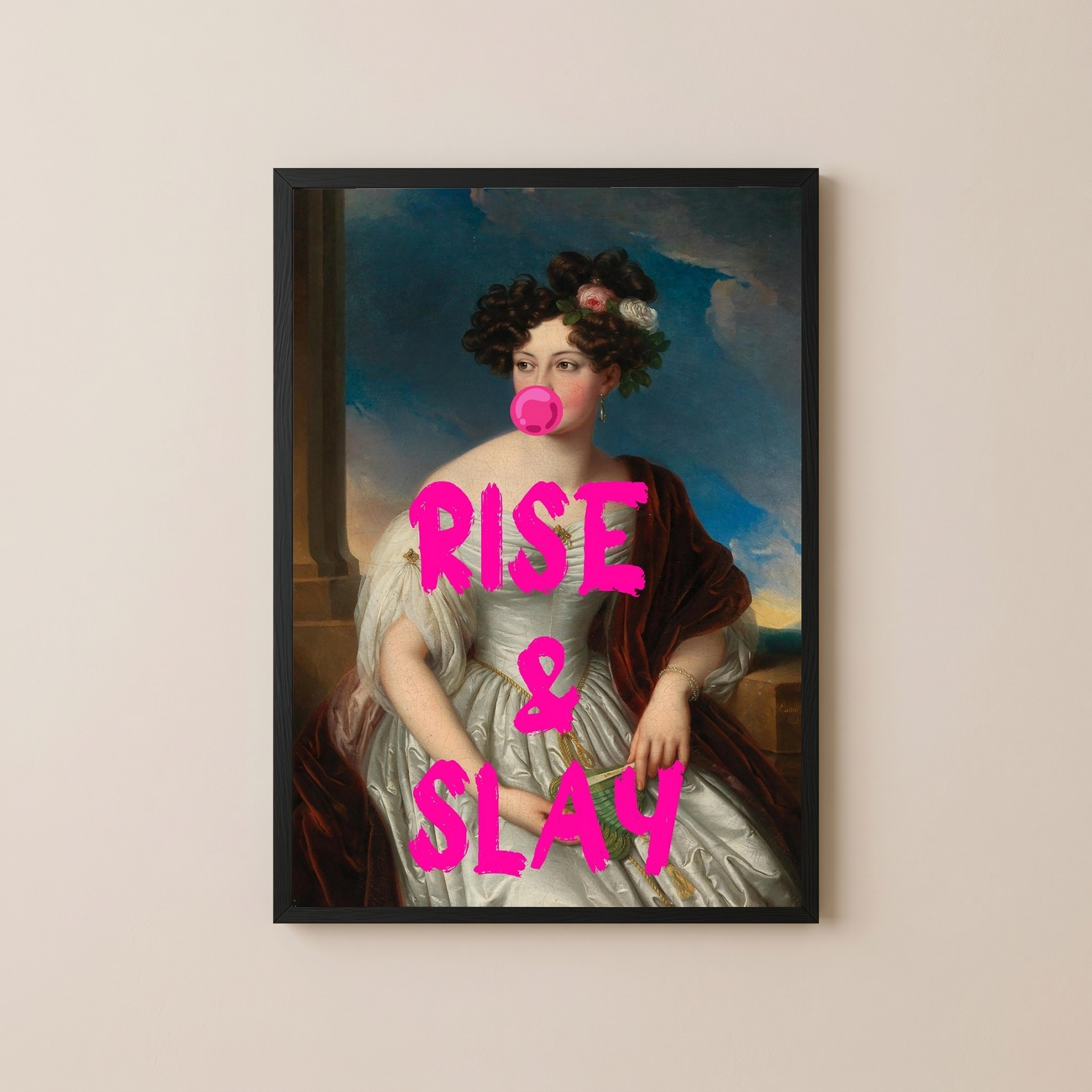 Rise & Slay Wall Art Print — Morning Motivation Quote Poster