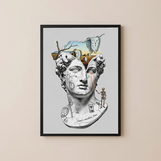 Flow of Time Dali — Surreal Melting Clocks Wall Art Print