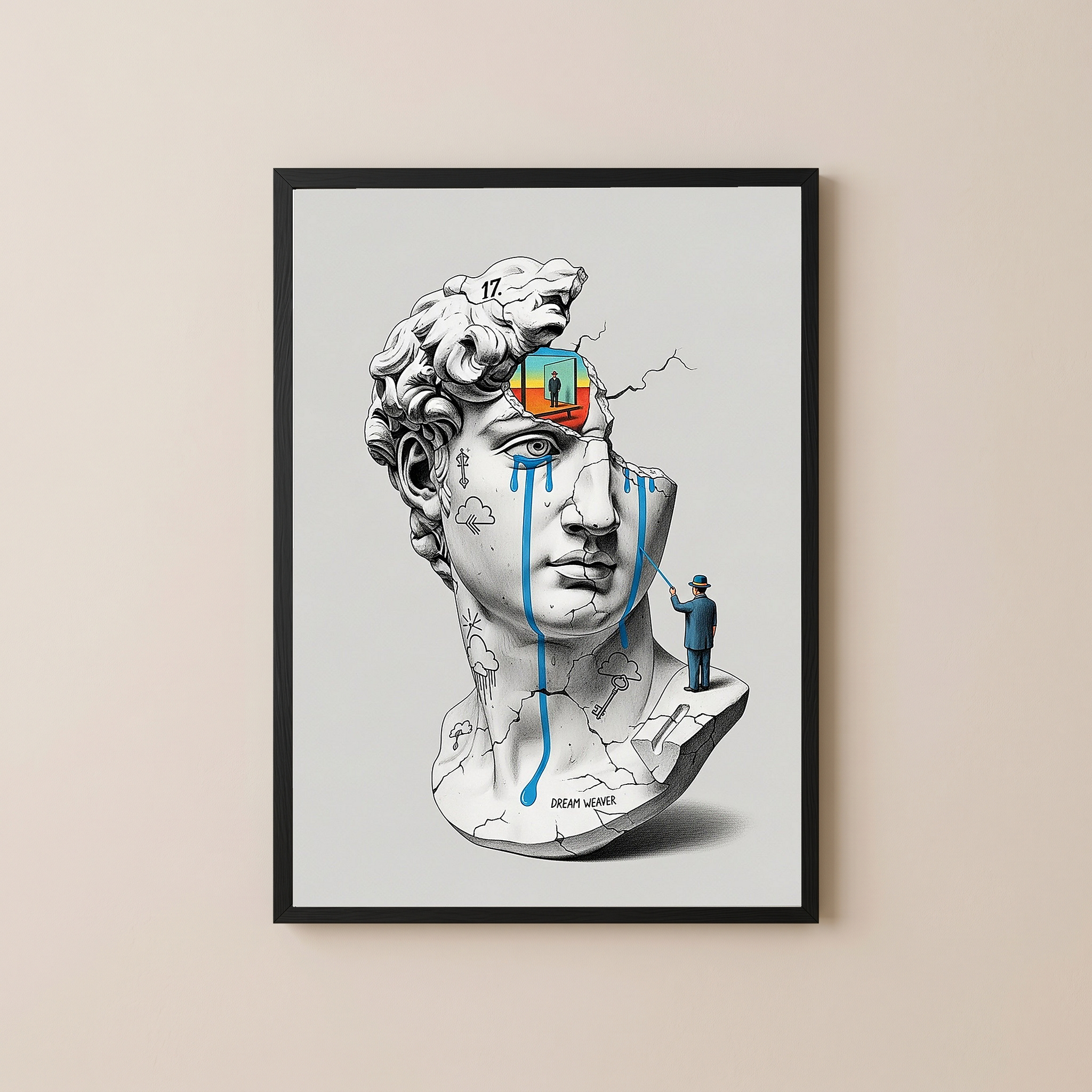 Dream Weaver V.2 — Surreal David Bust Wall Art Print