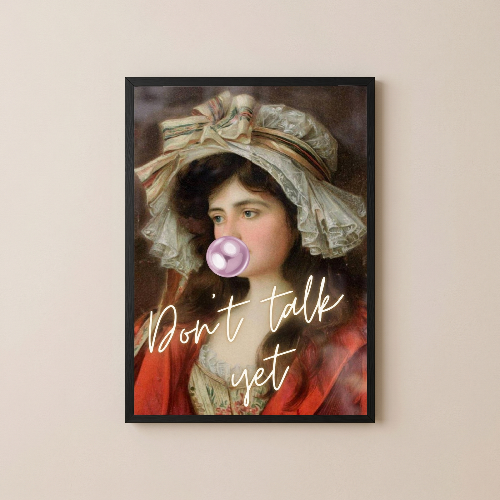 Don't Talk Yet Wall Art Print — Funny Morning Mood Quote Poster
