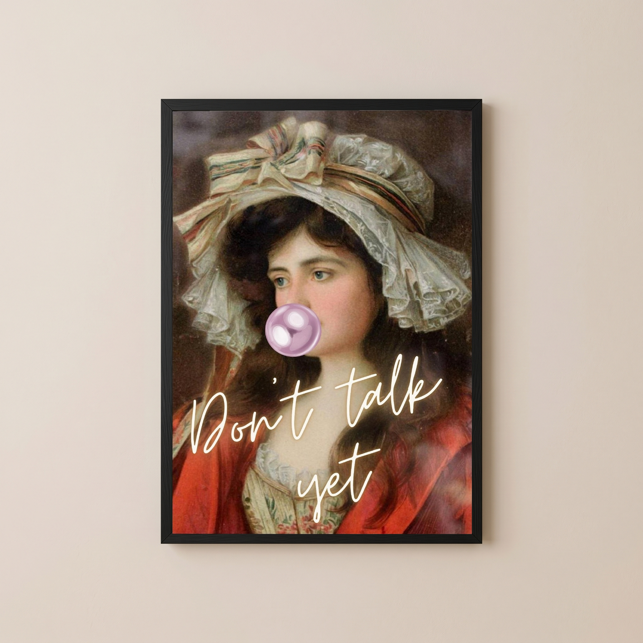 Don't Talk Yet Wall Art Print — Funny Morning Mood Quote Poster