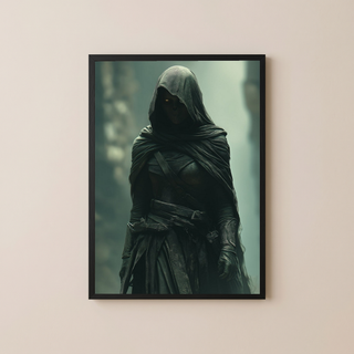 Dark Veil Wall Art Print — Gothic Veiled Portrait Poster