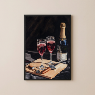 Sparkling Elegance Wall Art Print — Champagne Glamour Quote Poster