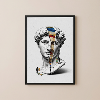 Mosaic — Surreal David Bust Wall Art Print