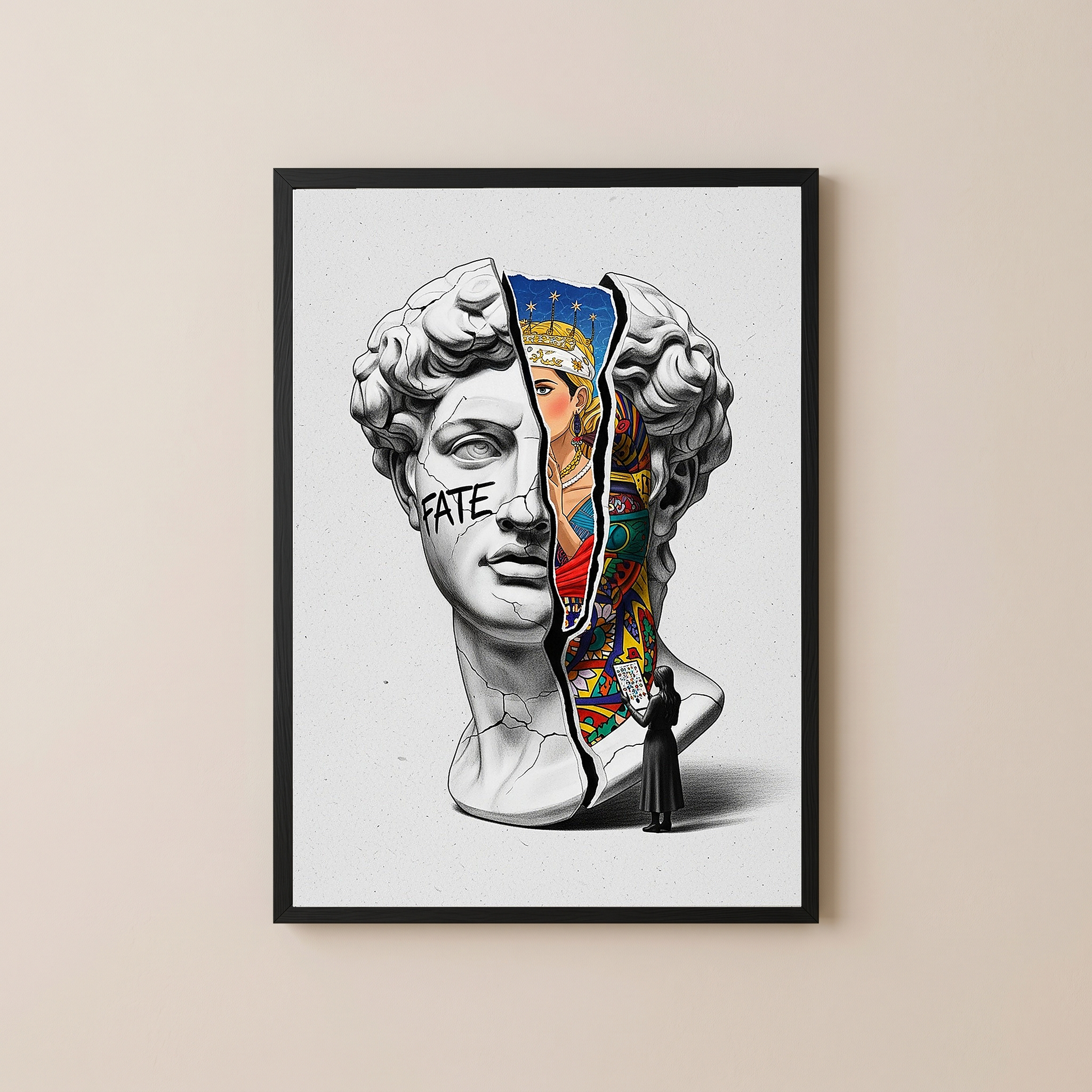 Fate Tarot — Surreal David Bust Wall Art Print
