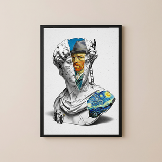 Van Gogh Starry Night — Surreal Altered Art Wall Print
