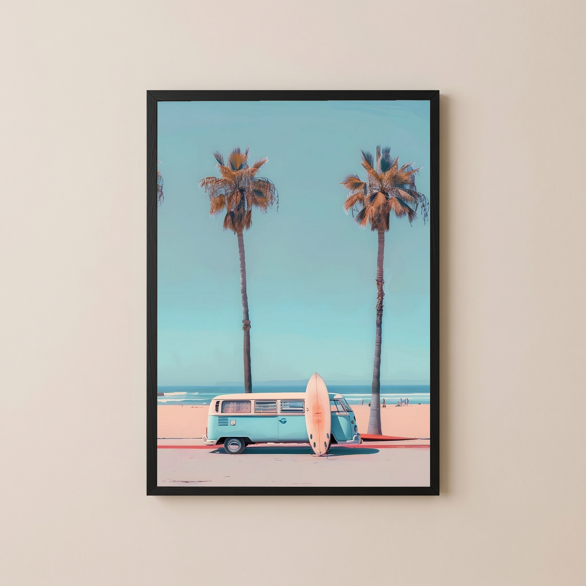 Surf & Chill Wall Art Print — Coastal Surf Lifestyle Poster