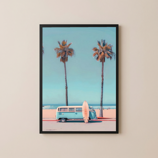 Surf & Chill Wall Art Print — Coastal Surf Lifestyle Poster