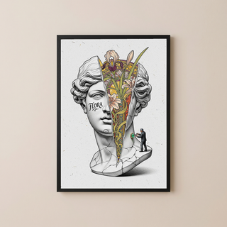 Flora Art Nouveau — Venus Bust Wall Art Print