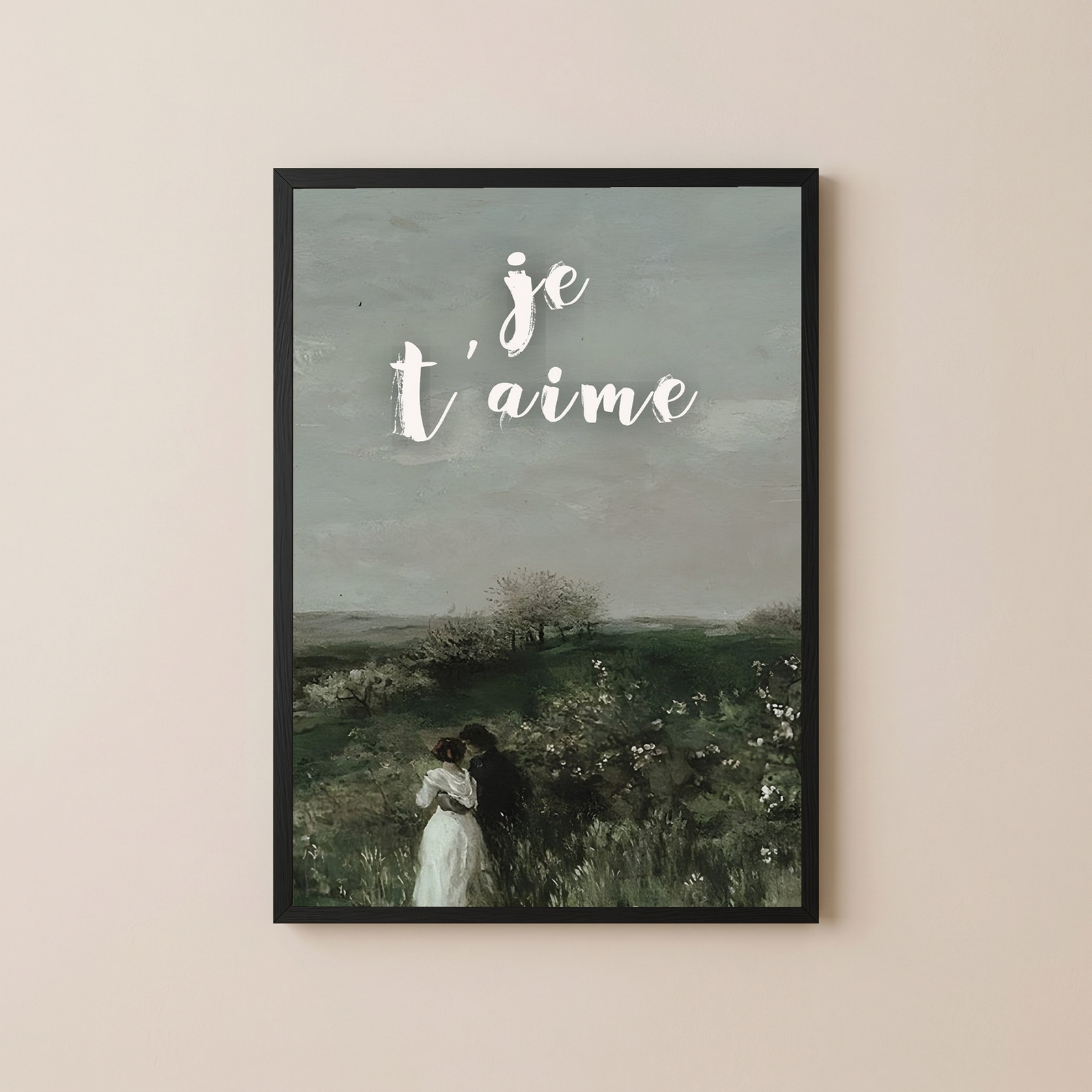Je T'aime Wall Art Print — French Love Quote Poster