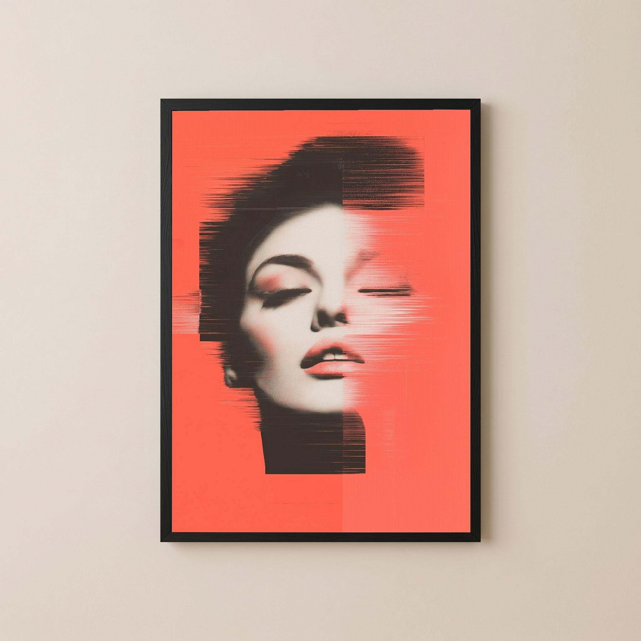 Vibrant Red Wall Art Print — Bold Statement Abstract Poster