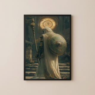 Symbol of Hope Wall Art Print — Mystical Guardian Figure Poster