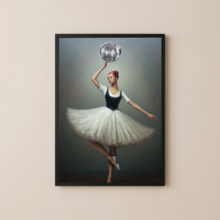Twirl in Time Wall Art Print — Romantic Vintage Dance Poster