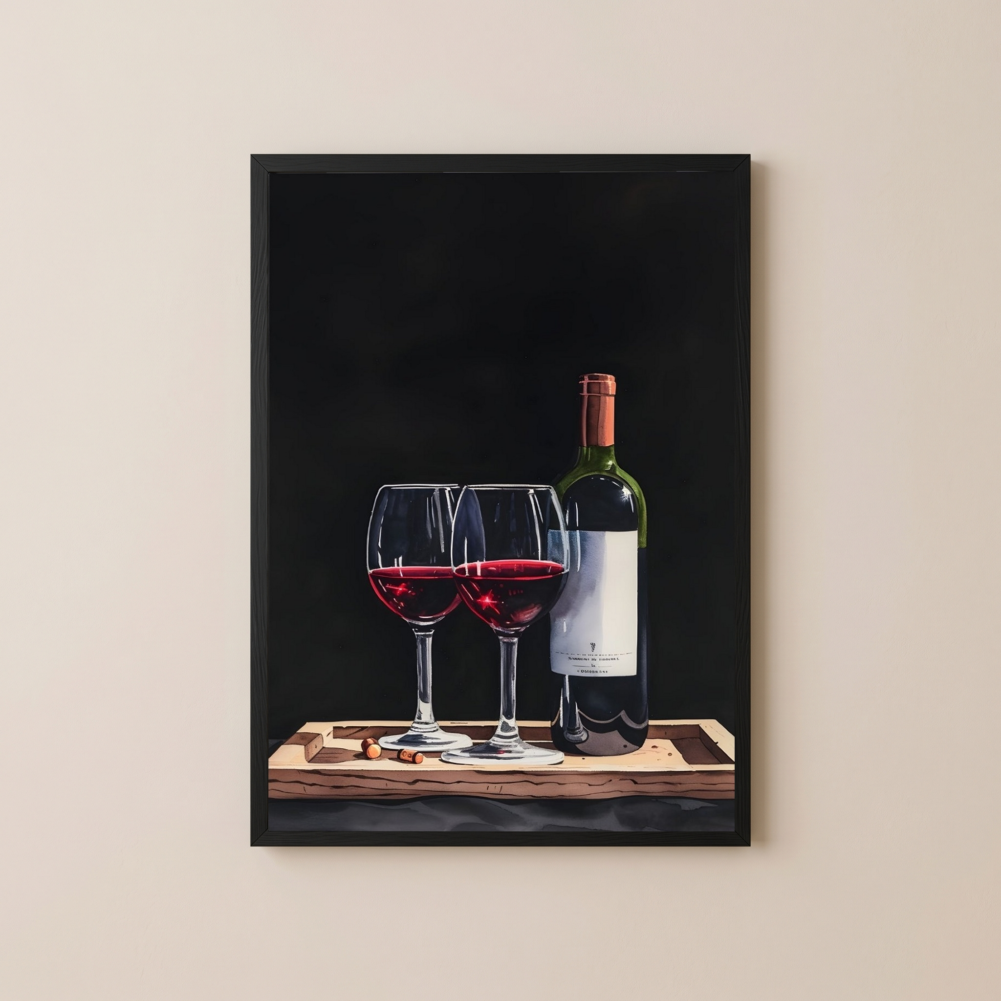 Evening Elegance Wall Art Print — Sophisticated Cocktail Hour Poster