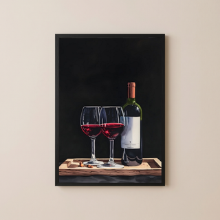Evening Elegance Wall Art Print — Sophisticated Cocktail Hour Poster