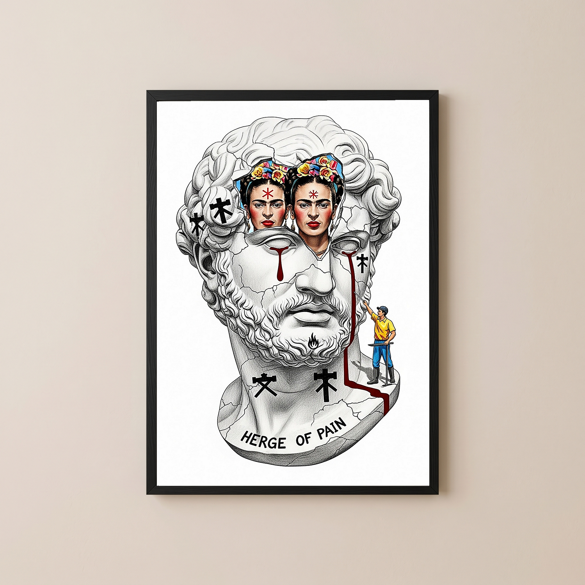 Heritage of Pain — Frida Kahlo Inspired Wall Art Print