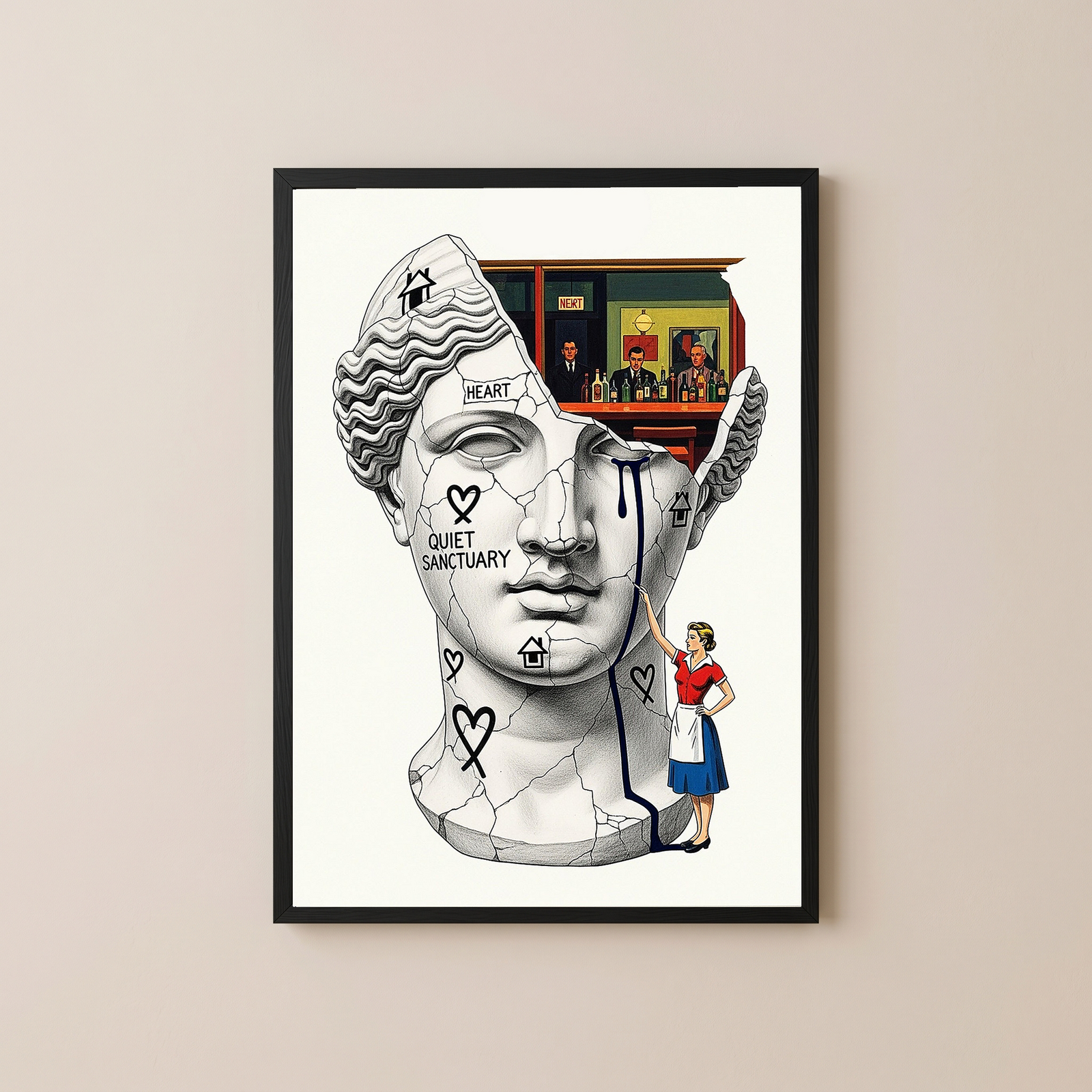 Quiet Sanctuary — Edward Hopper Nighthawks Wall Art Print