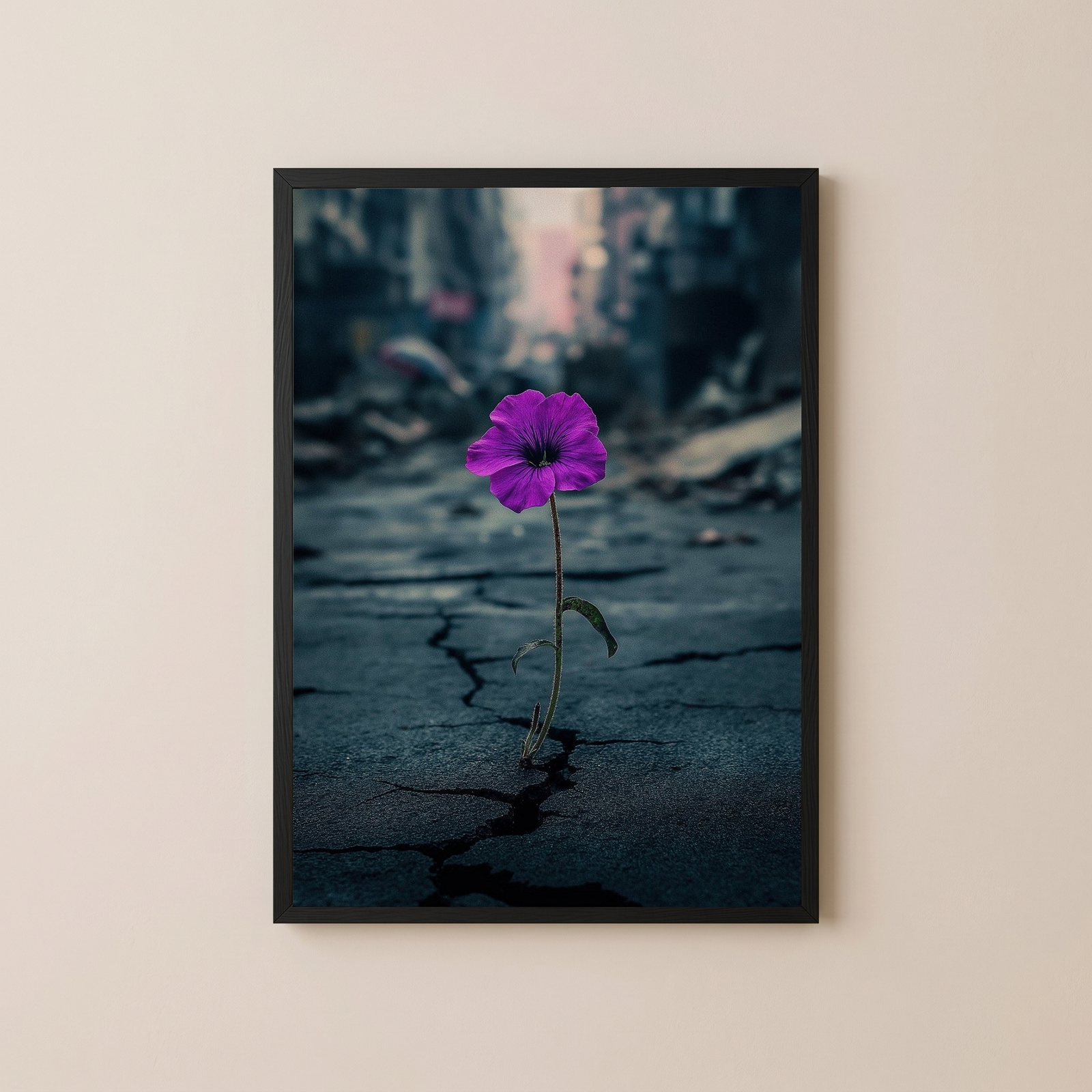 Silent Resistance Wall Art Print — Hope From Ruins Poster
