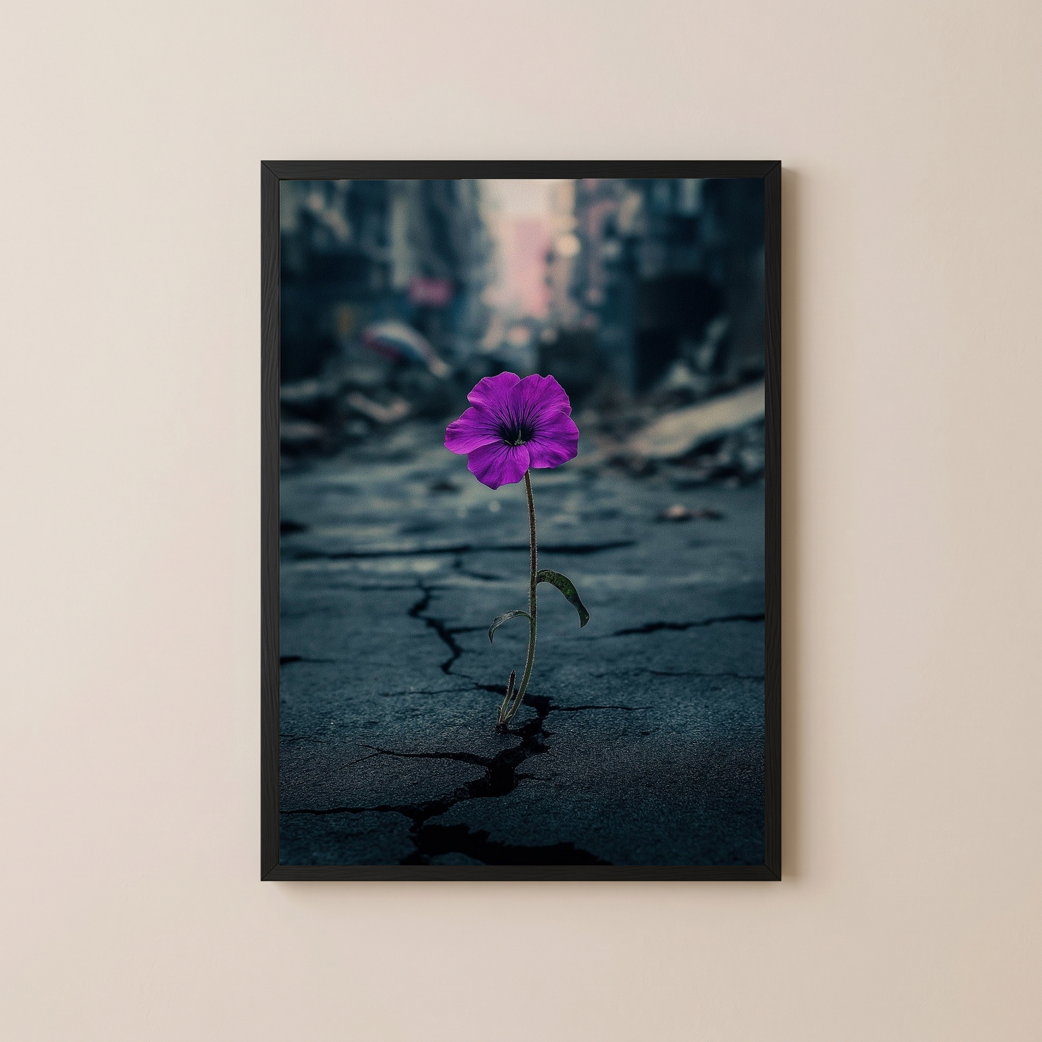 Silent Resistance Wall Art Print — Hope From Ruins Poster