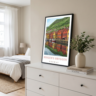 Bergen Bryggen Norway — Hanseatic Harbor Wall Art Print