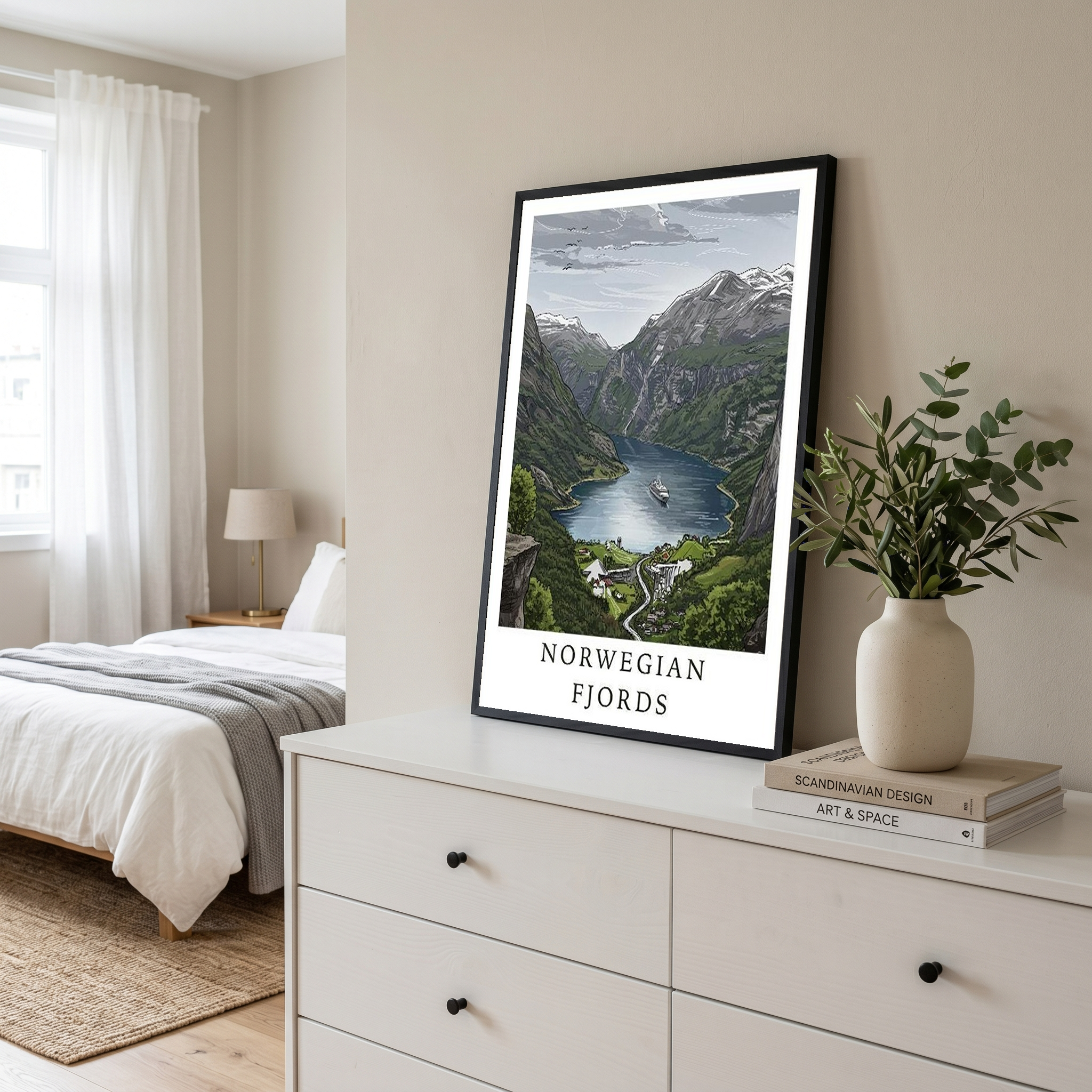 Norwegian Fjords — Geirangerfjord Scenic Travel Wall Art Print