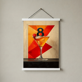 8 Cocktails Wall Art Print — Classic Cocktail Collection Poster
