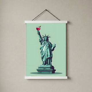 Liberty in Every Pour Wall Art Print — Wine Lover Quote Poster