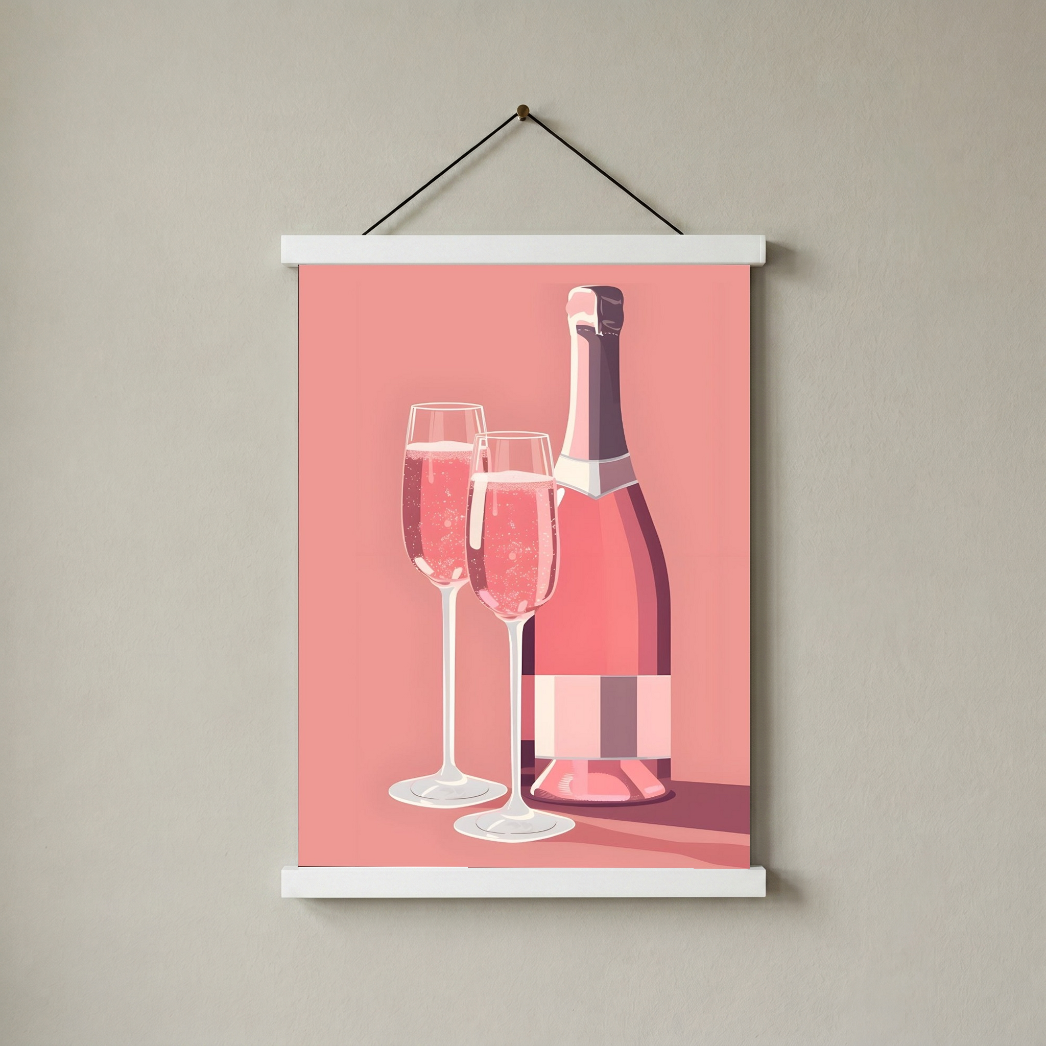 Rosé Rendezvous Wall Art Print — French Pink Wine Poster