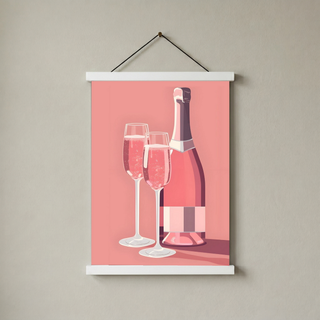 Rosé Rendezvous Wall Art Print — French Pink Wine Poster