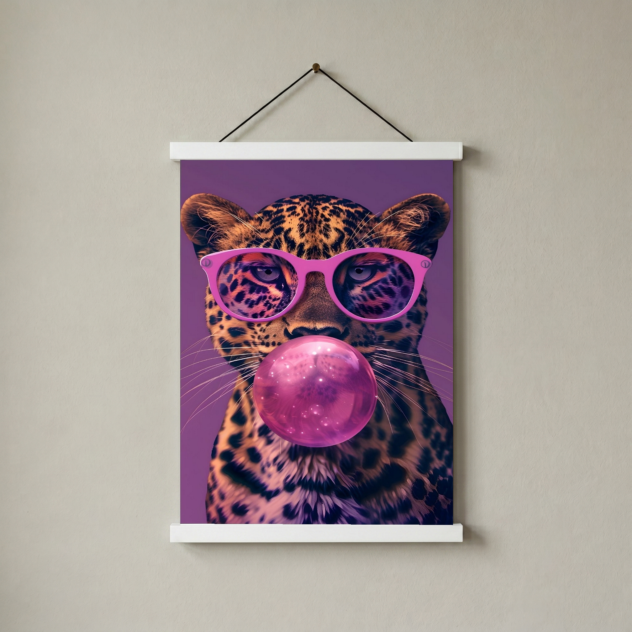 Bubble Chic Wall Art Print — Modern Bubble Lettering Poster
