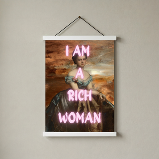 Rich Woman Wall Art Print — Abundance Empowerment Quote Poster