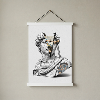 The Spark of Life — Michelangelo's Creation of Adam Wall Art Print