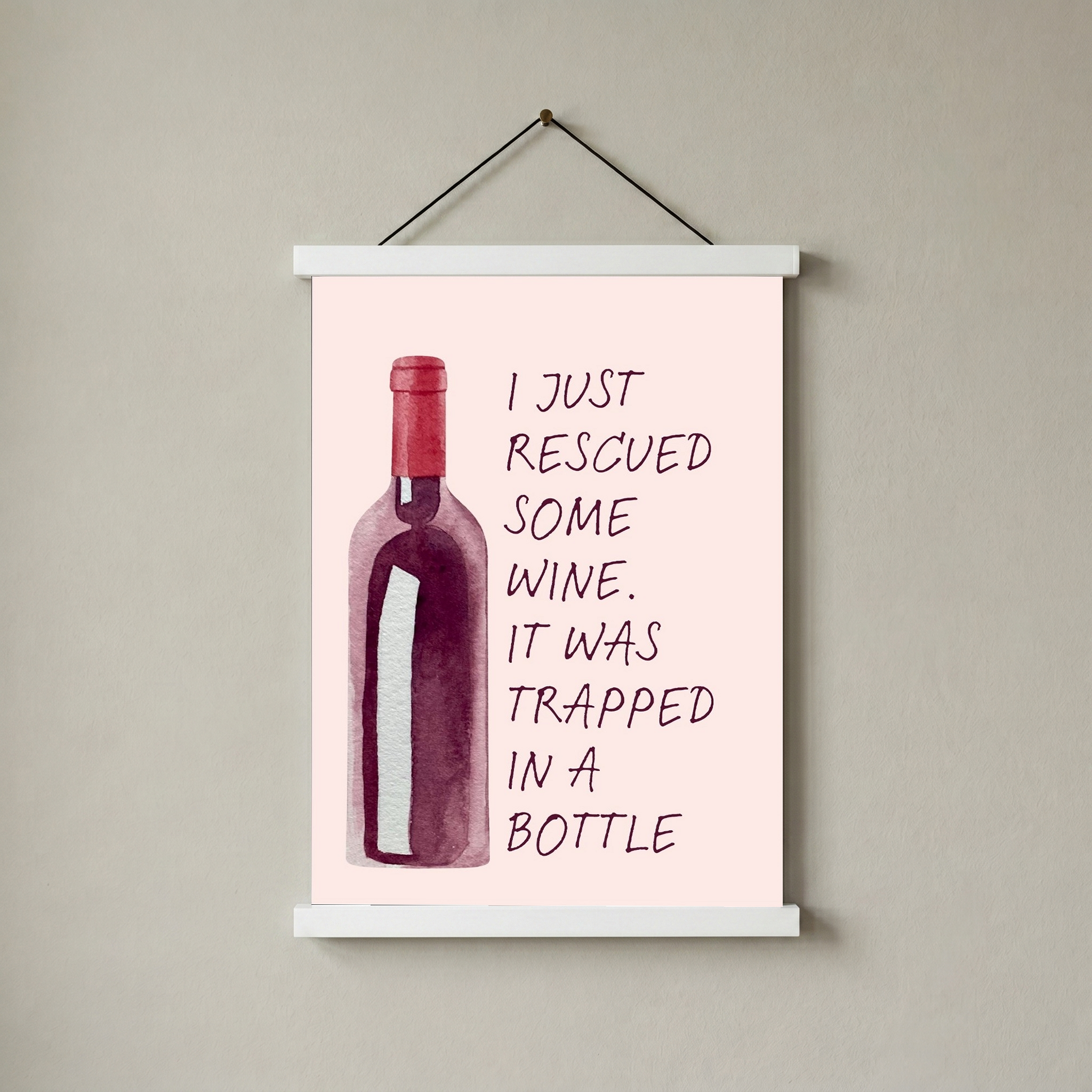 Wine Rescuer's Creed Wall Art Print — Funny Wine Lover Quote Poster