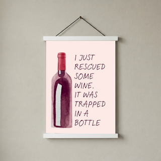 Wine Rescuer's Creed Wall Art Print — Funny Wine Lover Quote Poster