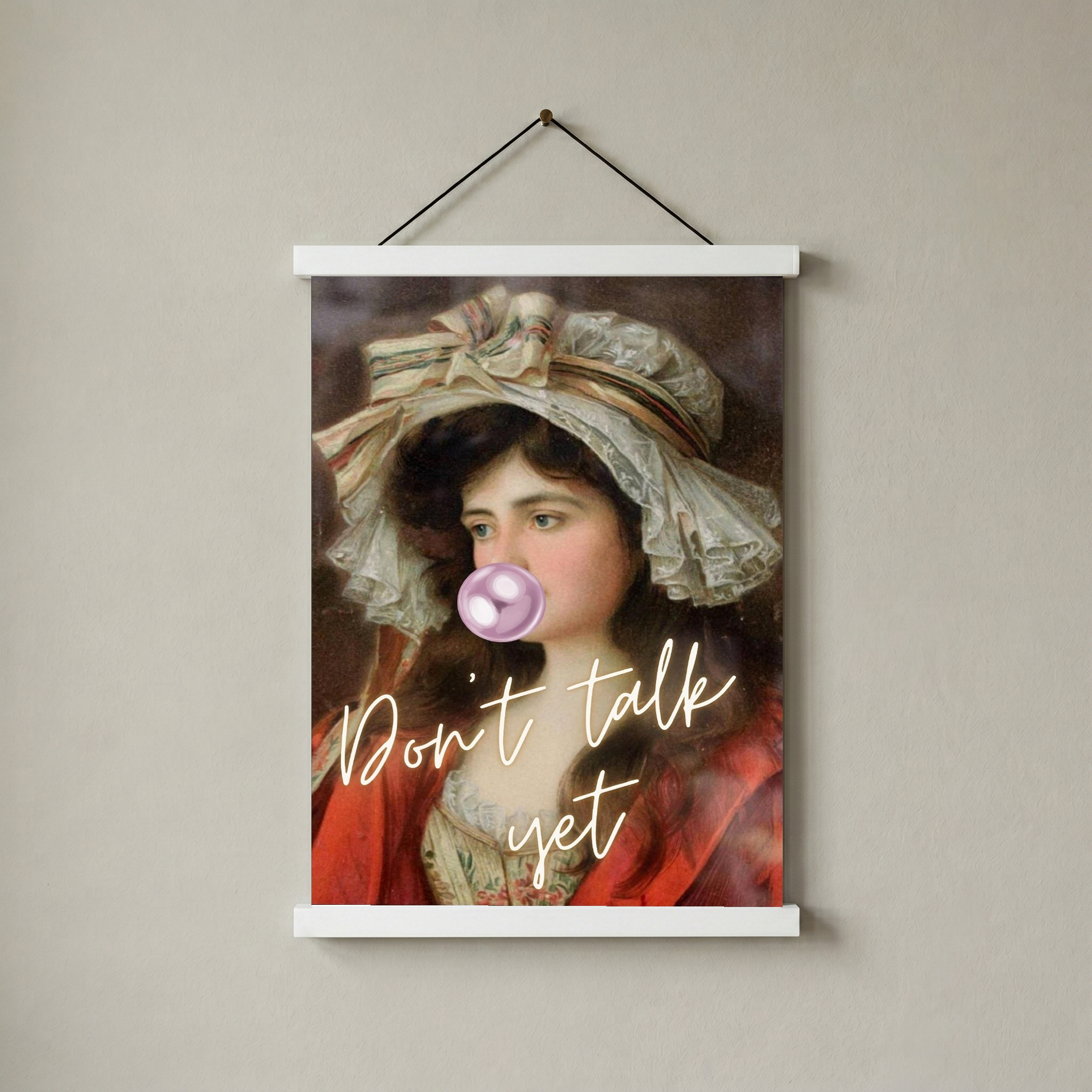 Don't Talk Yet Wall Art Print — Funny Morning Mood Quote Poster