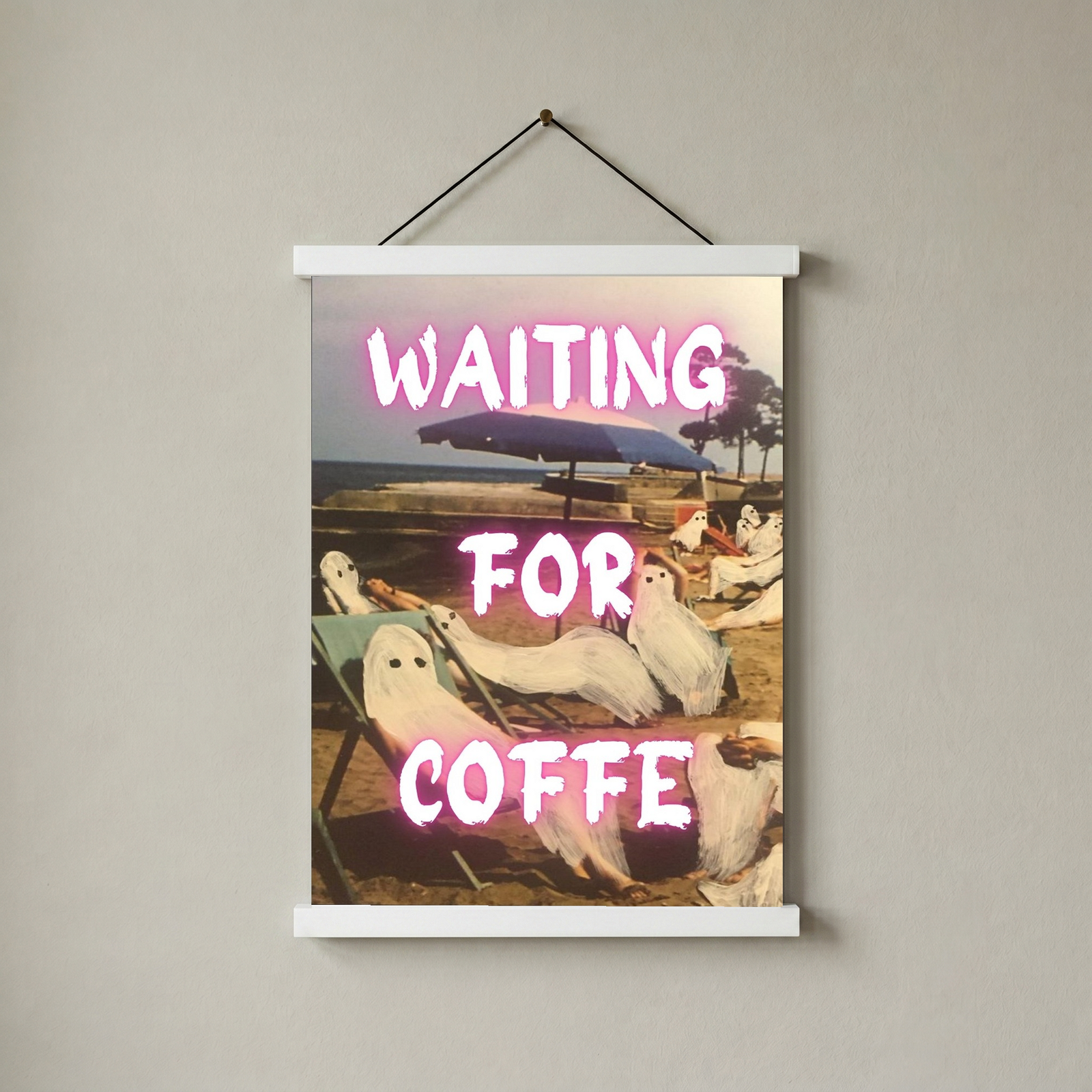 Waiting for Coffee Wall Art Print — Funny Morning Coffee Lover Quote Poster