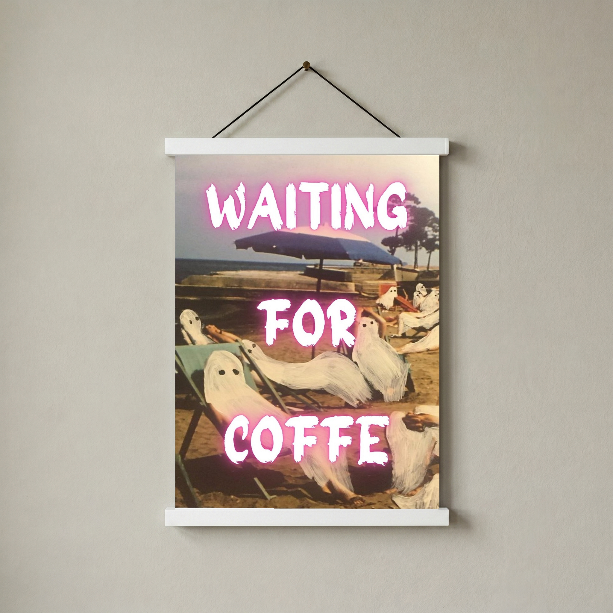 Waiting for Coffee Wall Art Print — Funny Morning Coffee Lover Quote Poster