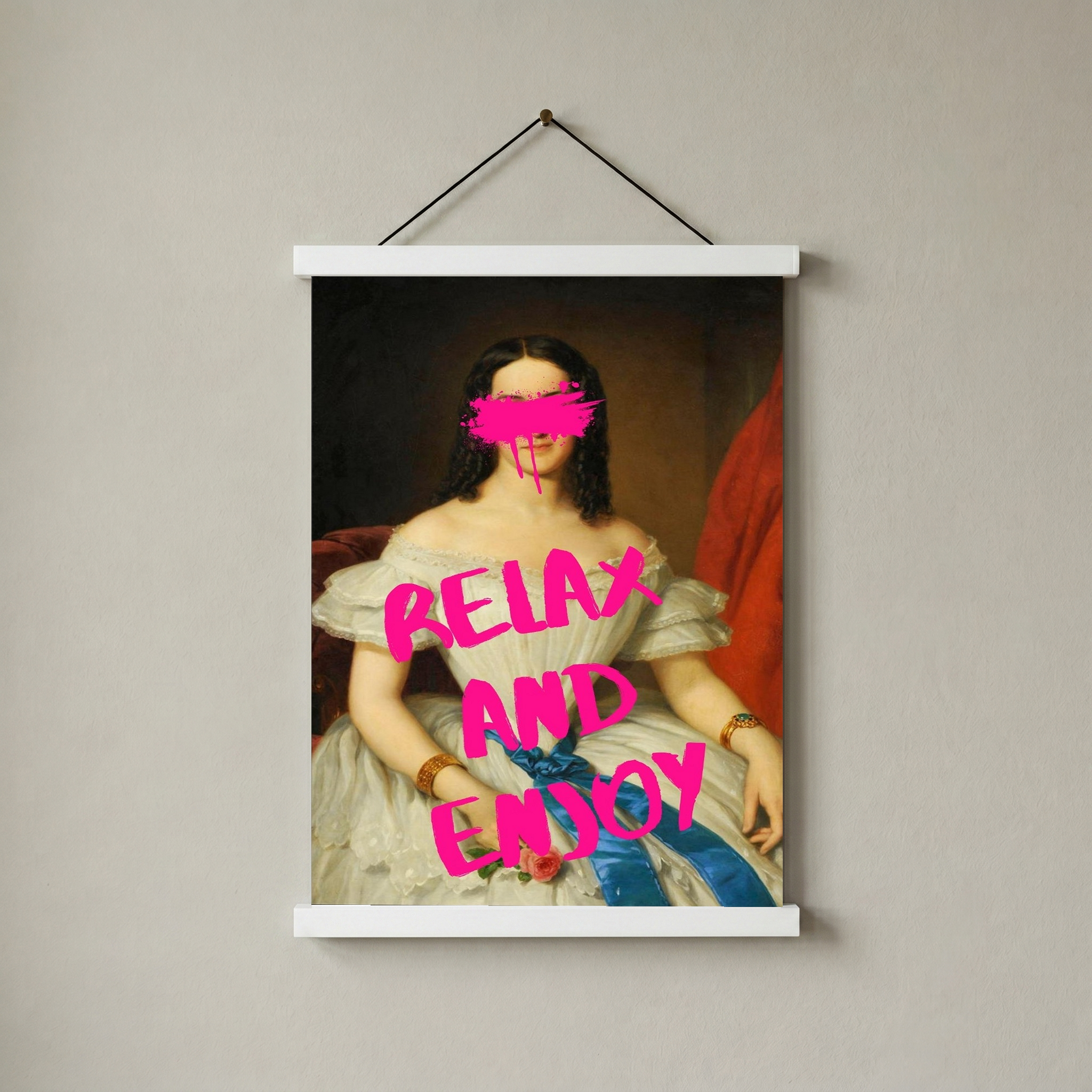 Relax And Enjoy Wall Art Print — Soft Mindful Quote Poster