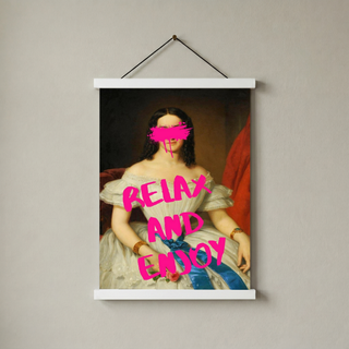 Relax And Enjoy Wall Art Print — Soft Mindful Quote Poster