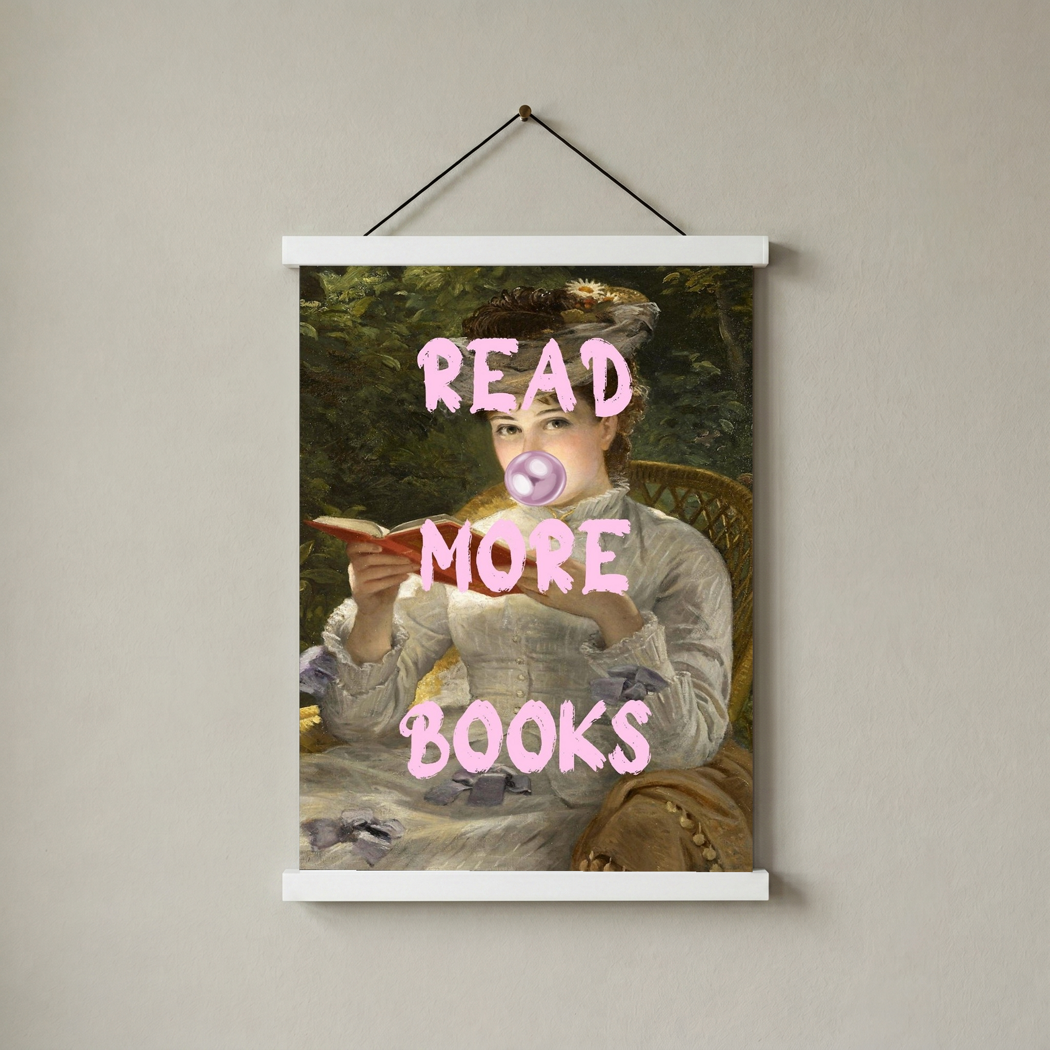 Read More Books Wall Art Print — Book Lover Reading Quote Poster