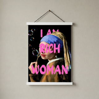 She is Rich Wall Art Print — Abundance Empowerment Quote Poster