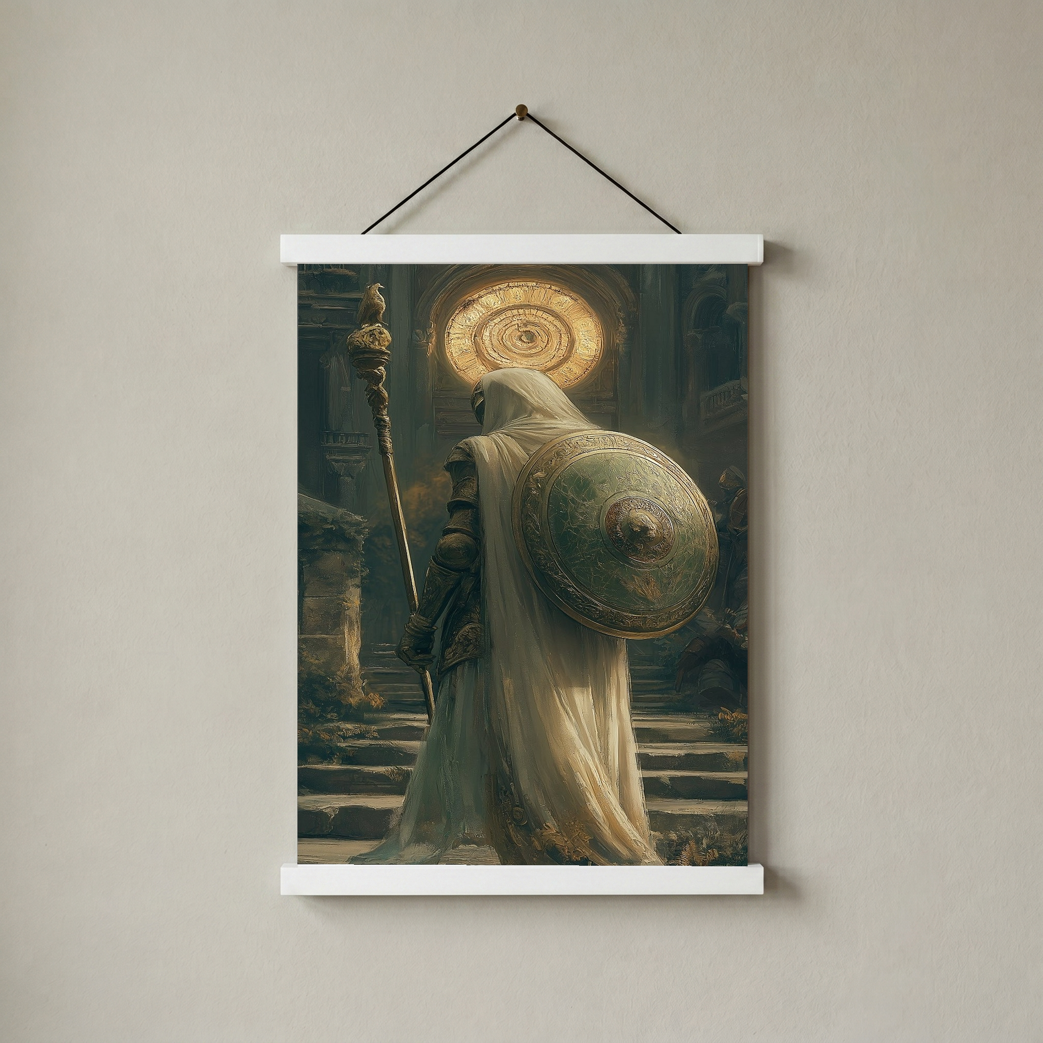 Symbol of Hope Wall Art Print — Mystical Guardian Figure Poster