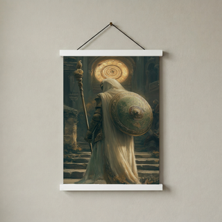 Symbol of Hope Wall Art Print — Mystical Guardian Figure Poster
