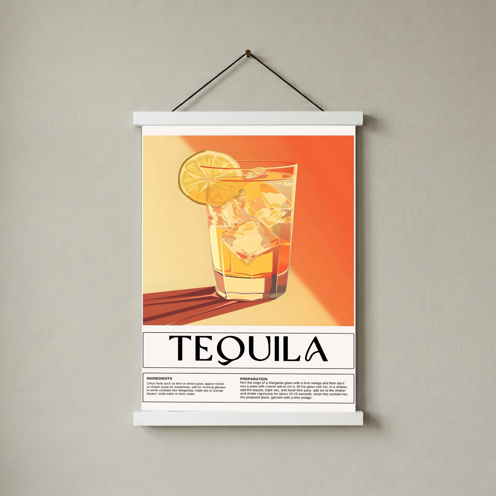 Tequila Wall Art Print — Bold Mexican Spirit Poster