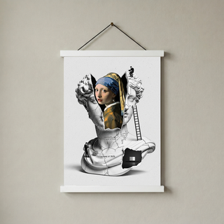 Glimmer of Truth — Vermeer's Girl with a Pearl Earring Wall Art Print