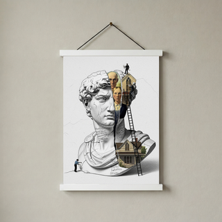 American Gothic Roots — Surreal David Bust Wall Art Print