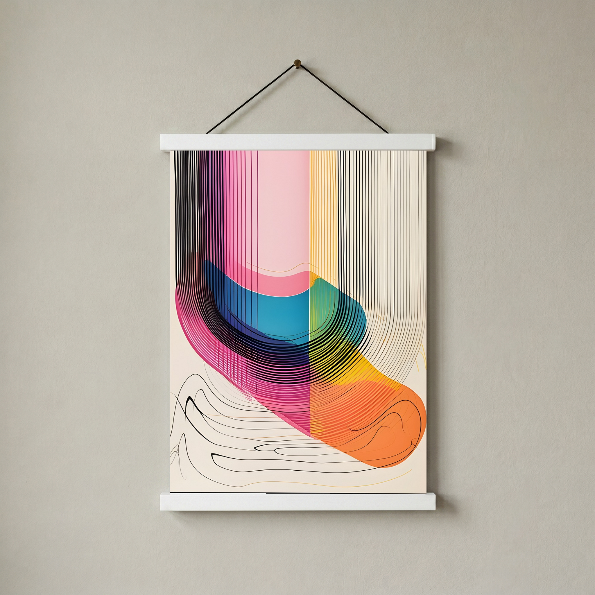 Vivid Flow Wall Art Print — Bold Fluid Abstract Poster