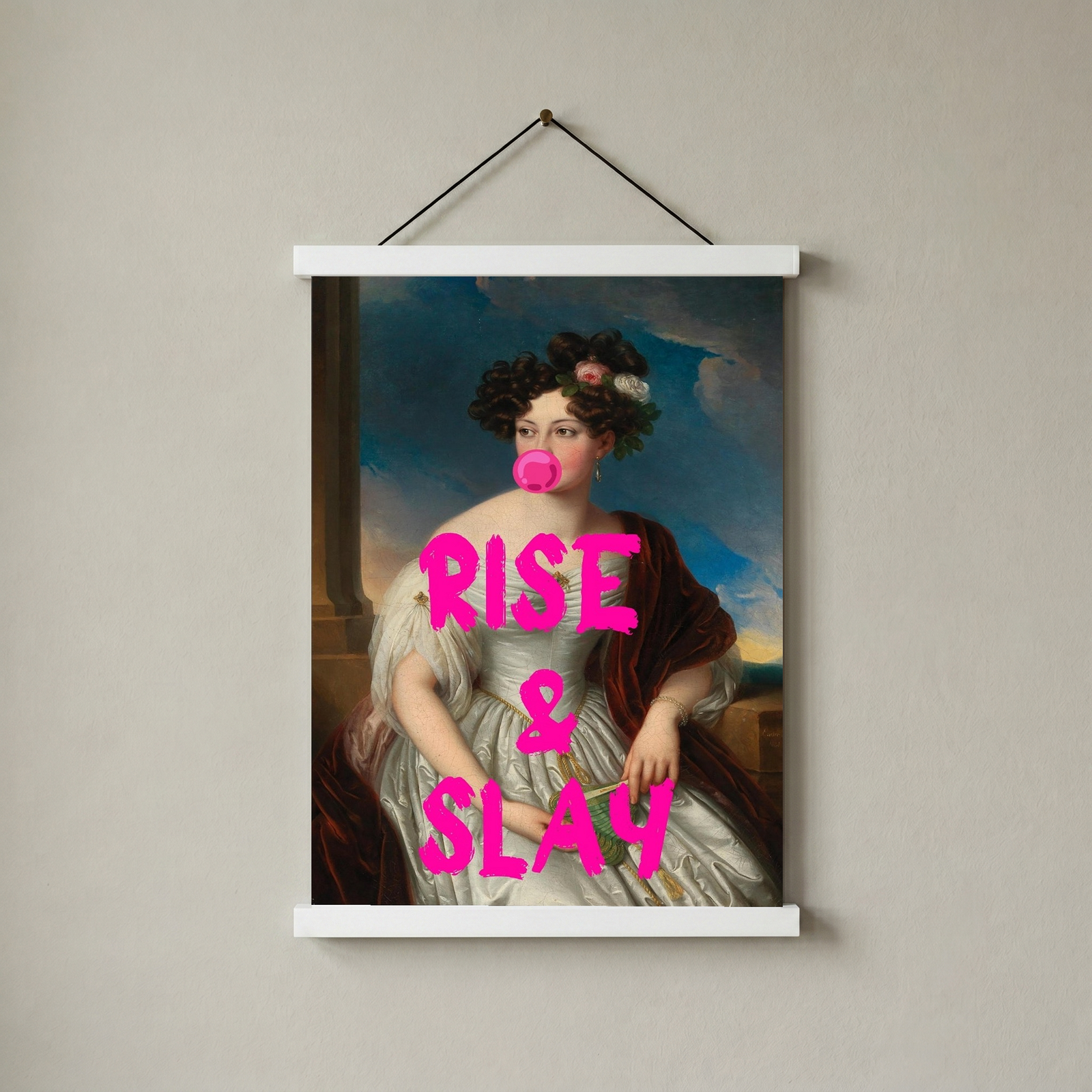 Rise & Slay Wall Art Print — Morning Motivation Quote Poster